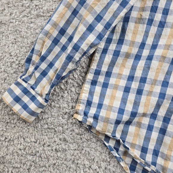 Ball and Buck Scout Shirt Mens Large Blue Gingham Cotton Plaid Heritage USA - Picture 3 of 12